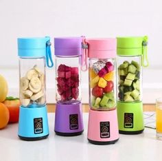 Portable 6-Blade Mini Juicer – Rechargeable Smoothie Blender Cup