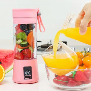 Portable 6-Blade Mini Juicer – Rechargeable Smoothie Blender Cup